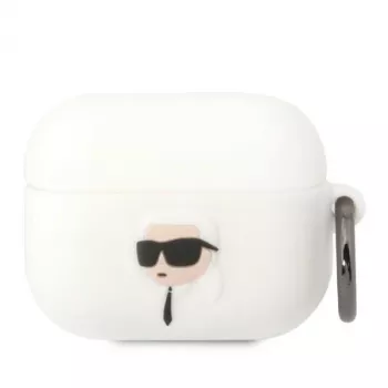 Karl Lagerfeld KLAPRUNIKH puzdro AirPods Pro biela silikón Karl Head 3D