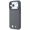 BMW M Carbon Metal Logo MagSafe puzdro pre iPhone 18 Pro Max / 17 Pro Max - sivá