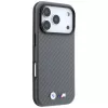 BMW M Carbon Metal Logo MagSafe puzdro pre iPhone 18 Pro Max / 17 Pro Max - sivá