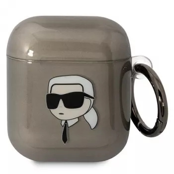 Karl Lagerfeld KLA2HNIKTCK puzdro AirPods 1/2 čierna Karl's Head