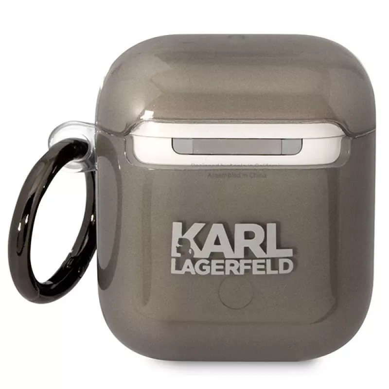 Karl Lagerfeld KLA2HNIKTCK puzdro AirPods 1/2 čierna Karl's Head