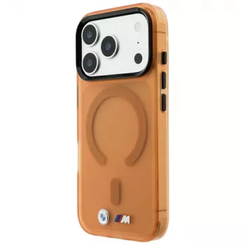 BMW M IML Frosted Metal Logo & Trims MagSafe puzdro pre iPhone 18 Pro / 17 Pro - oranžová