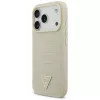 GUESS Croco Triangle Logo MagSafe puzdro pre iPhone 17 Pro - zlatá
