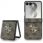 GUESS Big 4G Logo pevné puzdro pre Samsung Galaxy Z Flip4 - hnedá