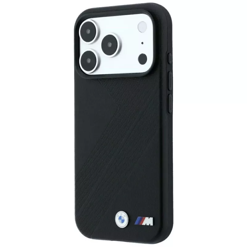 BMW M Tire Track Metal Logo MagSafe puzdro pre iPhone 18 Pro Max / 17 Pro Max - čierna
