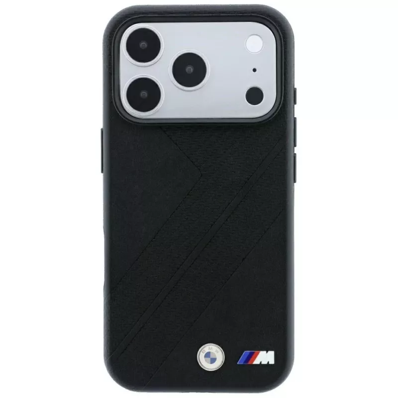 BMW M Tire Track Metal Logo MagSafe puzdro pre iPhone 18 Pro Max / 17 Pro Max - čierna