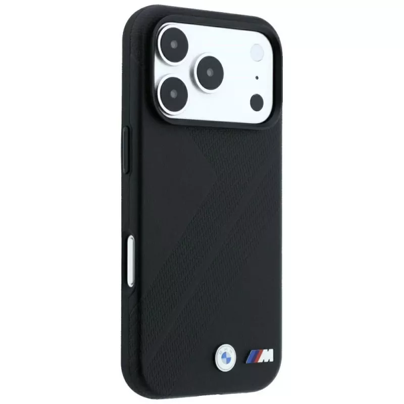 BMW M Tire Track Metal Logo MagSafe puzdro pre iPhone 18 Pro Max / 17 Pro Max - čierna