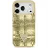 GUESS Rhinestone Triangle Logo puzdro pre iPhone 17 Pro - zlatá