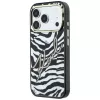 Karl Lagerfeld IML Signature Zebra Glitter MagSafe puzdro pre iPhone 18 Pro / 17 Pro - zlatá