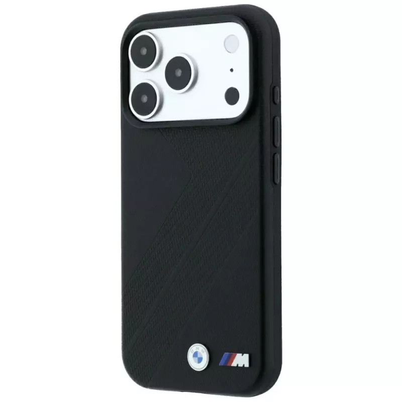 BMW M Tire Track Metal Logo MagSafe puzdro pre iPhone 18 Pro / 17 Pro - čierna