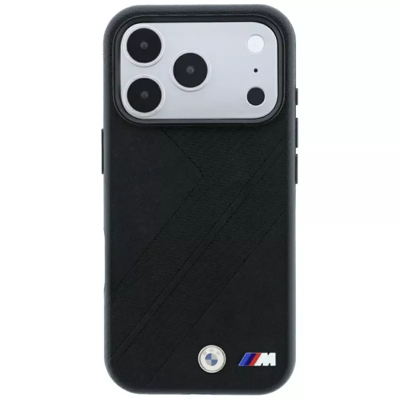 BMW M Tire Track Metal Logo MagSafe puzdro pre iPhone 18 Pro / 17 Pro - čierna