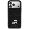 Karl Lagerfeld Rhinestones Karl & Choupette Pin puzdro pre iPhone 17 Pro Max - čierna