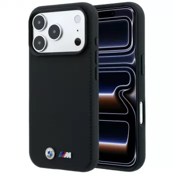 BMW M Quadrille Kevlar Metal Logo MagSafe puzdro pre iPhone 18 Pro / 17 Pro - čierna