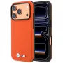 BMW M Quadrille Kevlar MagSafe puzdro pre iPhone 17 Pro Max / 18 Pro Max – oranžová s kovovým logom