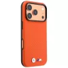 BMW M Quadrille Kevlar MagSafe puzdro pre iPhone 17 Pro Max / 18 Pro Max – oranžová s kovovým logom