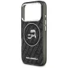 Karl Lagerfeld IML Glitter Karl & Choupette Heads Logo MagSafe puzdro pre iPhone 17 Pro čierna
