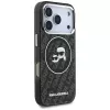 Karl Lagerfeld IML Glitter Karl & Choupette Heads Logo MagSafe puzdro pre iPhone 17 Pro čierna