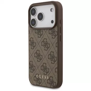 GUESS 4G Classic puzdro pre iPhone 18 Pro / 17 Pro - hnedá
