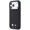 BMW M Quadrille Kevlar MagSafe puzdro pre iPhone 18 Pro Max / 17 Pro Max - čierna s trikolórou a kovovým logom