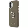 Guess Grained Big 4G Classic Logo puzdro pre Apple iPhone 17 - hnedá