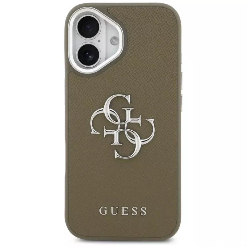 Guess Grained Big 4G Classic Logo puzdro pre Apple iPhone 17 - hnedá