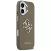 Guess Grained Big 4G Classic Logo puzdro pre Apple iPhone 17 - hnedá