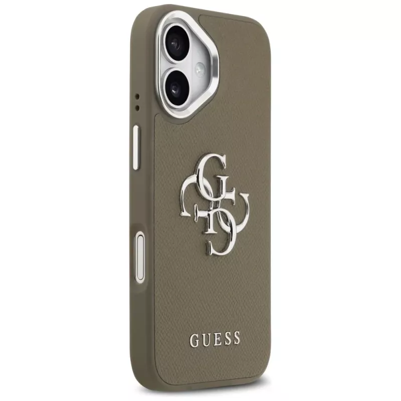 Guess Grained Big 4G Classic Logo puzdro pre Apple iPhone 17 - hnedá