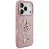 GUESS Fixed Glitter Big 4G puzdro pre iPhone 18 Pro / 17 Pro – ružová