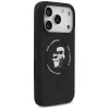 Karl Lagerfeld Silikón Karl & Choupette Ring MagSafe puzdro pre iPhone 17 Pro Max - čierna