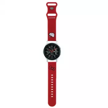Hello Kitty univerzálny silikónový náramok 22 mm červený hlava Kitty