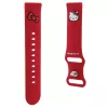 Hello Kitty univerzálny silikónový náramok 22 mm červený hlava Kitty
