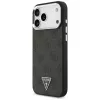 GUESS 4G Triangle Logo MagSafe puzdro pre iPhone 18 Pro Max / 17 Pro Max - čierna a strieborná
