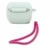 GUESS Vintage silikónové puzdro pre AirPods Pro - modrá fuchsia