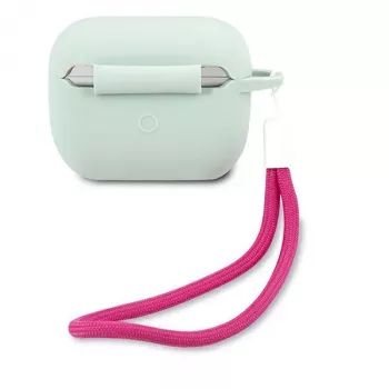 GUESS Vintage silikónové puzdro pre AirPods Pro - modrá fuchsia