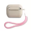 GUESS Vintage silikónové puzdro pre Apple AirPods Pro - sivá pink