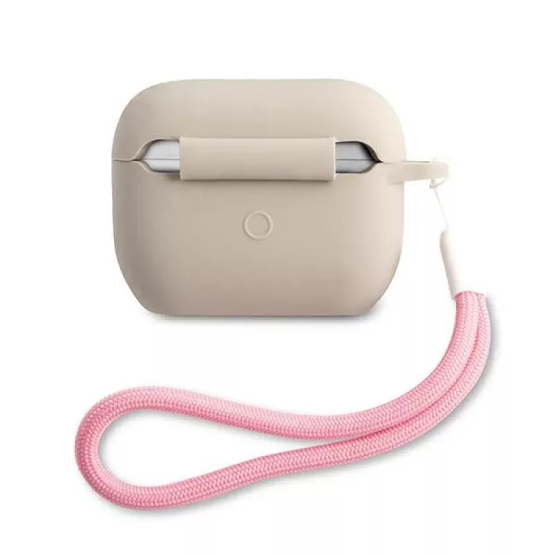 GUESS Vintage silikónové puzdro pre Apple AirPods Pro - sivá pink