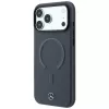 Mercedes kožené 3D MagSafe puzdro pre iPhone 18 Pro Max / 17 Pro Max - antracit