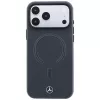 Mercedes kožené 3D MagSafe puzdro pre iPhone 18 Pro Max / 17 Pro Max - antracit