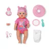 ZAPF CREATION Baby born Emma Click & Play 43 cm interaktívna bábika s ružovým overalom a klobúkom