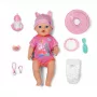 ZAPF CREATION Baby born Emma Click & Play 43 cm interaktívna bábika s ružovým overalom a klobúkom