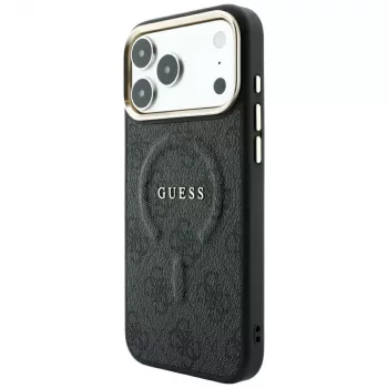 GUESS Embossed 4G Classic MagSafe puzdro pre iPhone 17 Pro / 18 Pro - čierna