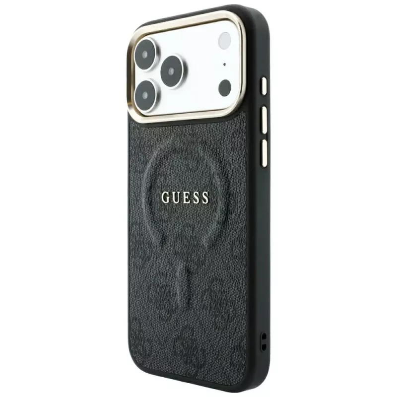 GUESS Embossed 4G Classic MagSafe puzdro pre iPhone 17 Pro / 18 Pro - čierna