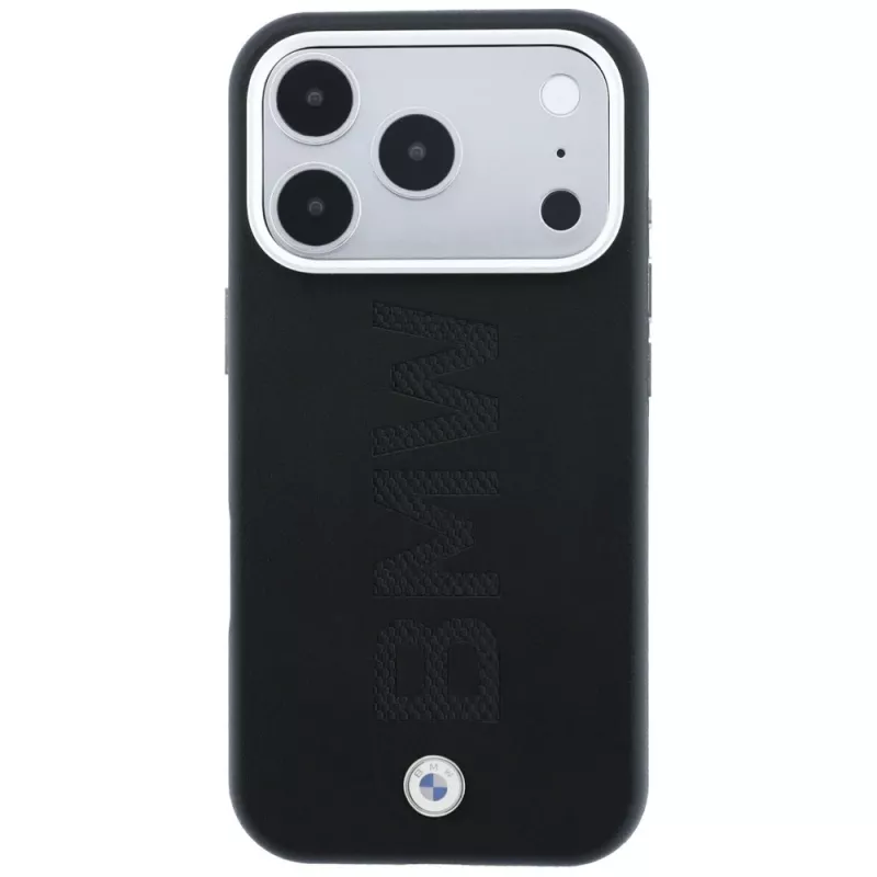 BMW Sign Deboss Quilted Metal Logo Puzdro MagSafe pre iPhone 18 Pro Max, Antracitové