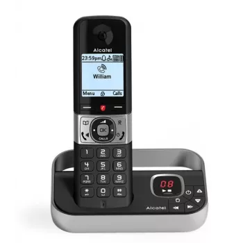 Alcatel F890 Voice DECT bezdrôtový telefón so záznamníkom, čierny/strieborný