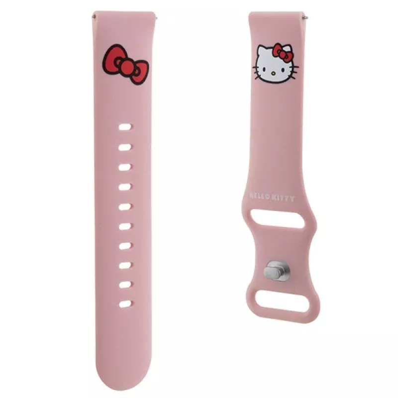 Hello Kitty univerzálny silikónový náramok s motívom hlavy Kitty, ružový, 20 mm