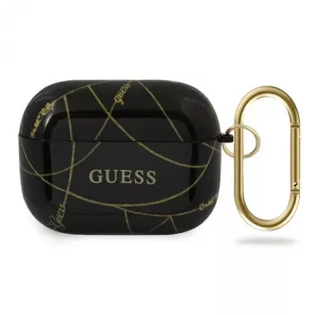 GUESS AirPods Pro puzdro čierna Gold Chain Collection