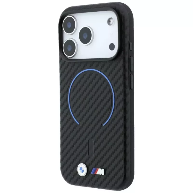BMW M Carbon Printed Ring MagSafe puzdro pre iPhone 18 Pro Max / 17 Pro Max - čierne