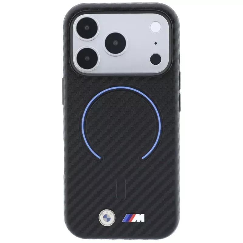 BMW M Carbon Printed Ring MagSafe puzdro pre iPhone 18 Pro Max / 17 Pro Max - čierne