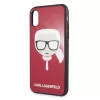 Karl Lagerfeld KLHCPXDLHRE iPhone X/Xs Iconic Glitter Karl's Head puzdro červené