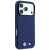 BMW M Carbon Metal Logo MagSafe puzdro pre iPhone 18 Pro / 17 Pro - navy